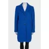 Blue single-breasted coat