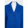 Blue single-breasted coat