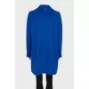 Blue single-breasted coat