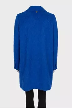 Blue single-breasted coat