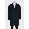 Men's straight coat with buttons
