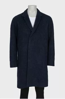 Men's straight coat with buttons