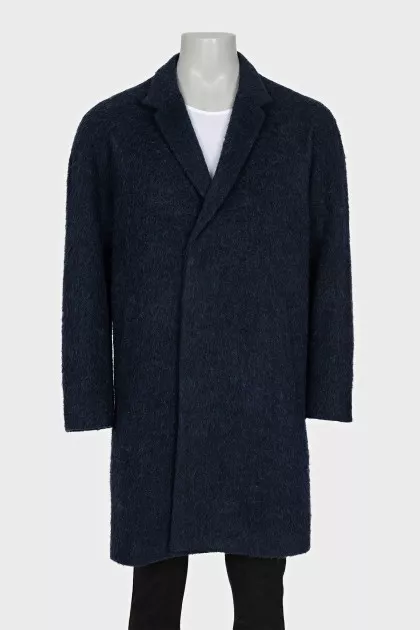 Men's straight coat with buttons