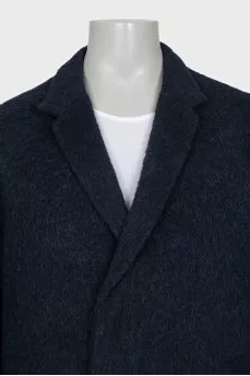 Men's straight coat with buttons