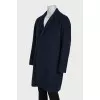 Men's straight coat with buttons