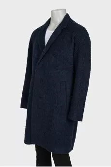 Men's straight coat with buttons