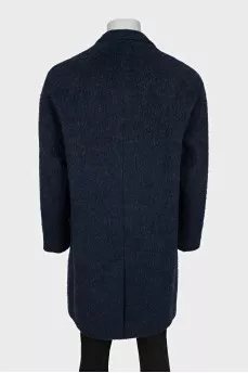 Men's straight coat with buttons