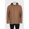 Men's coat with a hood
