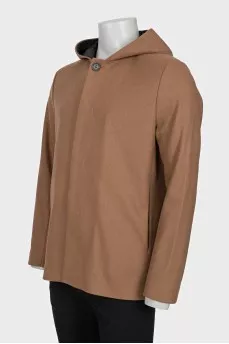 Men's coat with a hood