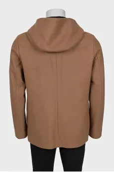 Men's coat with a hood
