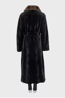 Mink coat with sable fur