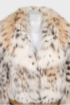 Short lynx fur coat