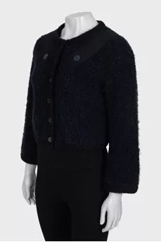 Blue cropped cardigan