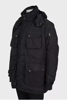 Men's down jacket with patch pockets