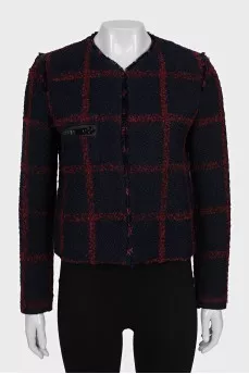 Tweed checkered jacket