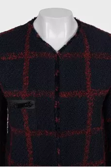 Tweed checkered jacket