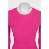 Pink ribbed jumper