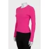 Pink ribbed jumper