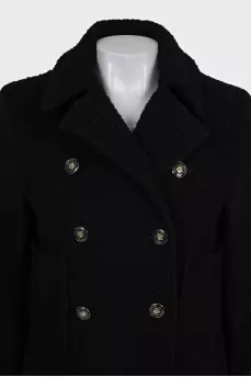 Black combination coat