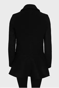 Black combination coat