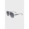 Gradient sunglasses with silver frames