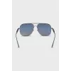 Gradient sunglasses with silver frames