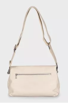White leather shoulder bag