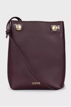 Pebble shoulder bag with tag