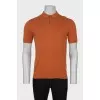 Men's straight polo shirt in orange