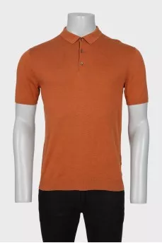 Men's straight polo shirt in orange