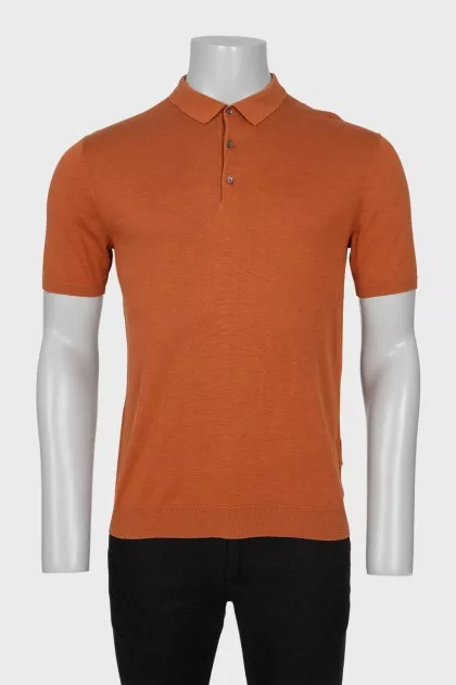 Men's straight polo shirt in orange
