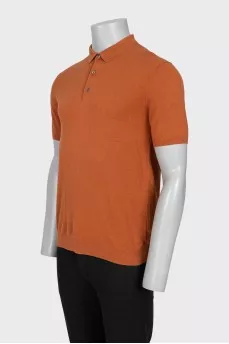 Men's straight polo shirt in orange
