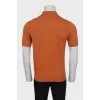 Men's straight polo shirt in orange