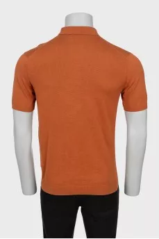 Men's straight polo shirt in orange