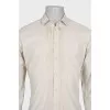 Men's straight pleated shirt