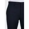 Men's wool, cashmere and silk trousers with creases