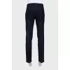 Men's wool, cashmere and silk trousers with creases