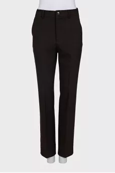 Brown suit with checkered trousers