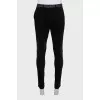 Men's black tapered trousers