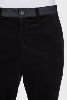 Men's black tapered trousers