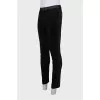 Men's black tapered trousers