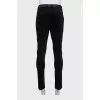 Men's black tapered trousers