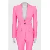 Pink suit with wool trousers