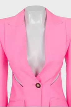 Pink suit with wool trousers
