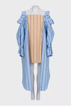 Платье в полоску кроя oversize