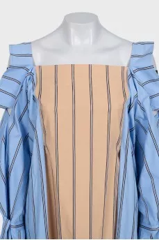 Платье в полоску кроя oversize