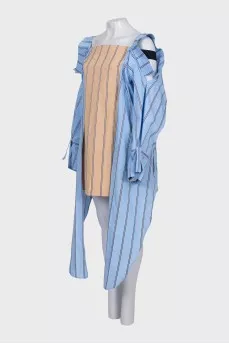 Платье в полоску кроя oversize