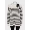 Striped jumper with a bow