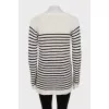 Striped jumper with a bow