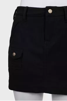 Straight-cut mini skirt with pockets